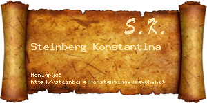 Steinberg Konstantina névjegykártya